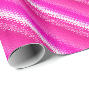 Papel De Regalo Tiras de vidrio escarchado - rosa y fucsia