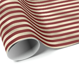 Papel De Regalo Tiras Glam Gold Red Holiday
