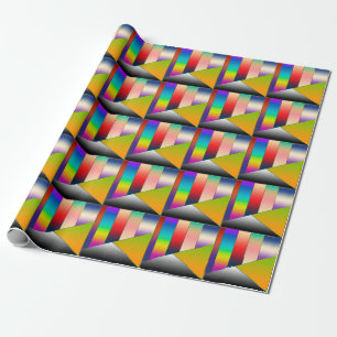 Papel De Regalo Tiras MOSAIC triángulos de colores II + tus ideas