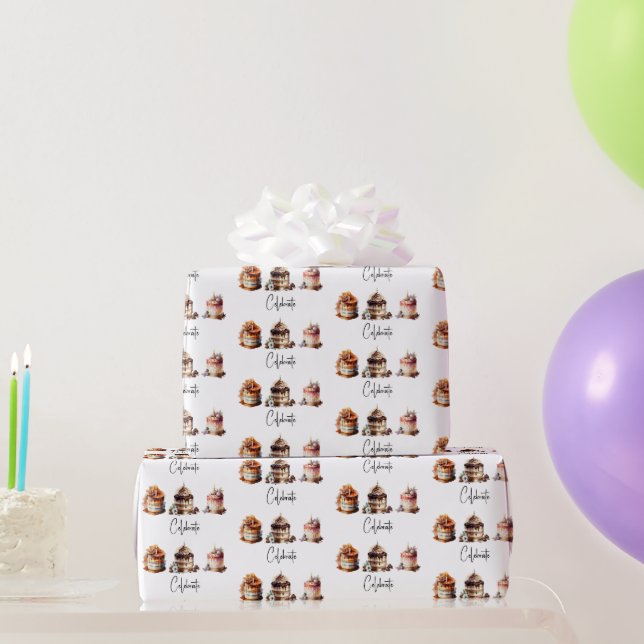 Papel De Regalo Tiro de tarta de celebración (Regalos de fiesta)