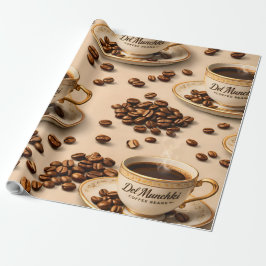 Papel De Regalo Title gourmet roasted coffee bean and espresso ele