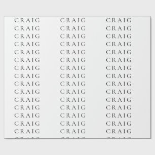 Papel De Regalo Título de nombre simple minimalista moderno profes