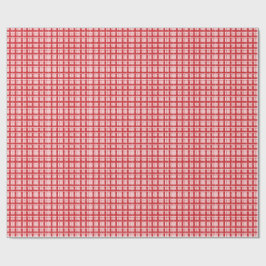Papel De Regalo Título Patrón de Cuadros Texturizado Rosa y Rojo