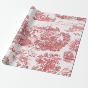 Papel De Regalo Toalla de campo de Chateau Chateau Francés Rojo Cl