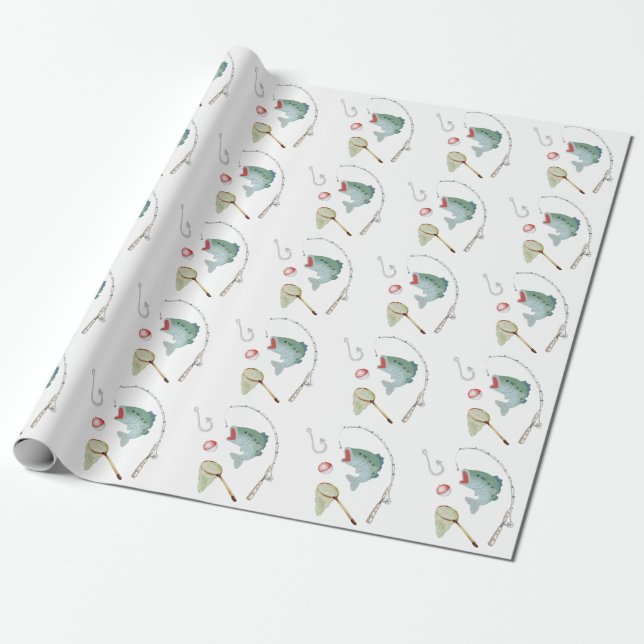 Papel De Regalo Toallas Fiestas de pesca (Desenrollado)