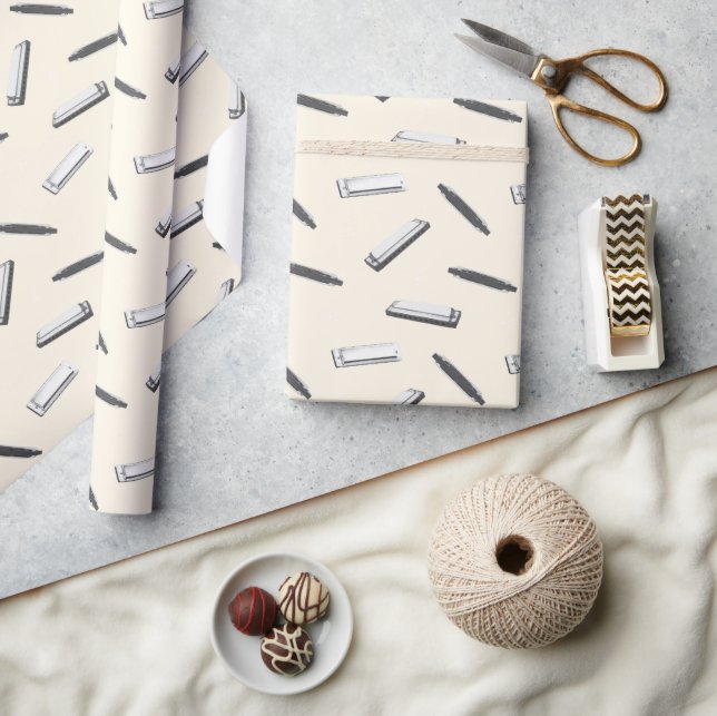 Papel De Regalo Toca la armónica (Artesanía)