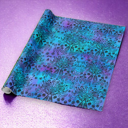 Papel De Regalo Todas las ocasiones azul morado exótico