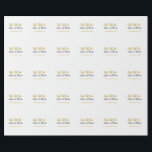 Papel De Regalo Todavía hacemos votos de oro champán nombre fecha<br><div class="desc">diseño</div>