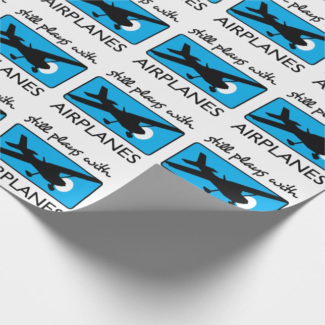 Papel De Regalo Todavía Juega Con Aviones (Esquina)