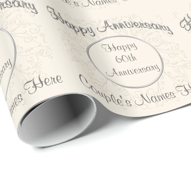 Papel De Regalo Todo año de regalo de aniversario personalizado (Esquina del rollo)