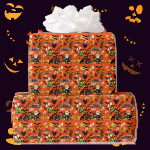 Papel De Regalo Todo de Halloween Feliz Cumpleaños NOMBRE Lindo