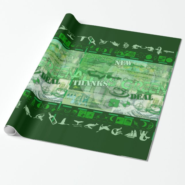 Papel De Regalo Todo es Green Go Green St Patrick Wraping (Desenrollado)