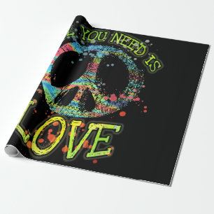 Papel De Regalo Todo Lo Que Necesitas Es Amar Hippie