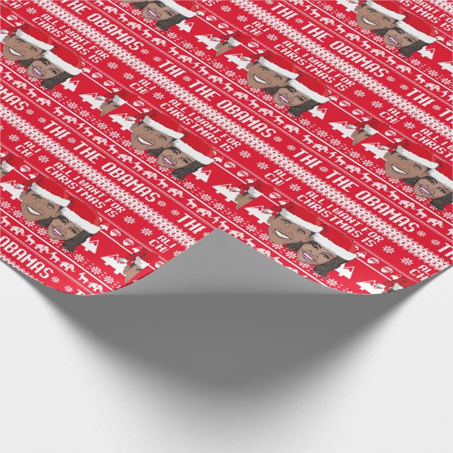 Papel De Regalo Todo lo que quiero de los Navidades es Los Obama (Esquina)