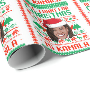 Papel De Regalo Todo lo que quiero Navidades es Kamala