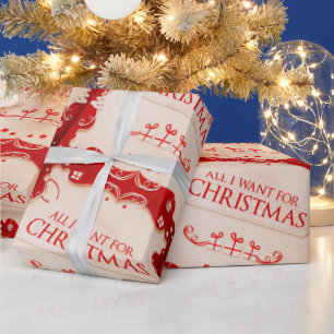 Papel De Regalo Todo Lo Que Quiero Para Los Navidades De Regalo