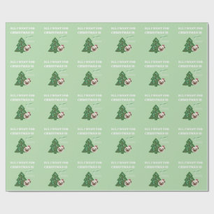Papel De Regalo Todo lo que quiero para Navidad son golosinas