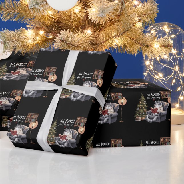 Papel De Regalo Todo reservado para Navidades Bookish Cat Winter R (Vacaciones)
