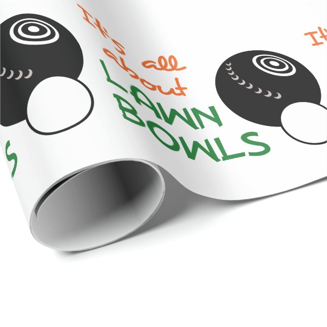 Papel De Regalo Todo sobre bowling en césped (Esquina del rollo)