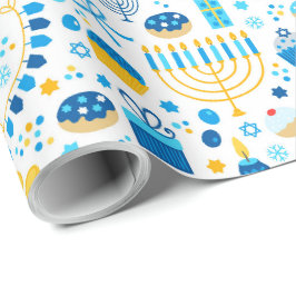 Papel De Regalo Todos los Símbolos de Janucá