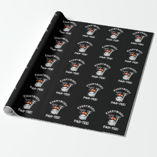 Papel De Regalo Todos Par-tee Funny Golf Pun Dark BG