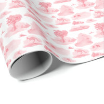 Papel de regalo Toile (Coral) de animales australi