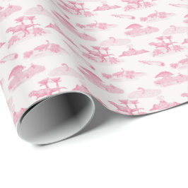 Papel de Regalo Toile de Dinosaurio (Rosa)