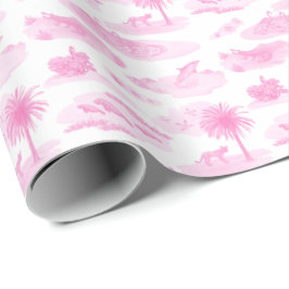 Papel De Regalo Toile de Florida (Rosa) 