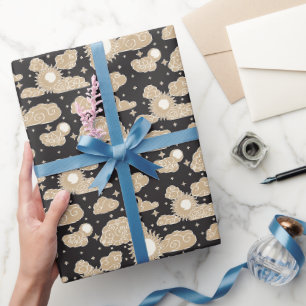 Papel De Regalo Toile de Grabado Celeste (Corona Solar)
