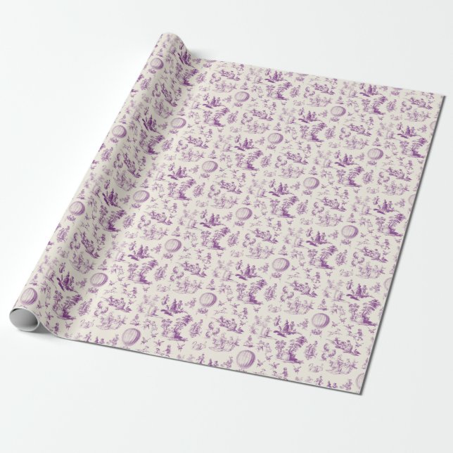 Papel De Regalo Toile du jouy wrapping paper (Desenrollado)