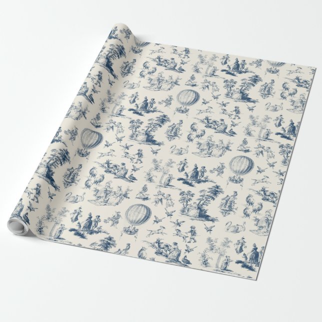 Papel De Regalo Toile du Jouy wrapping paper (Desenrollado)