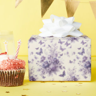 Papel De Regalo Toile Fleurie Morple Butterflies