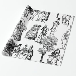Papel De Regalo toile macabre halloween regency skeletage