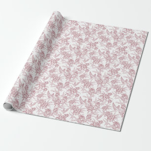 Papel De Regalo Toile Roja Francesa