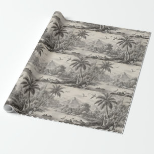 Papel De Regalo Toile Tropical de Jouy
