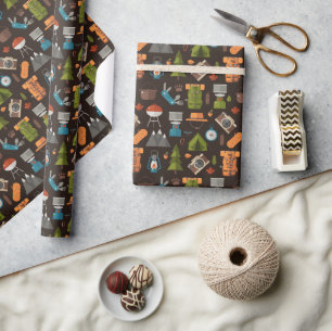 Papel De Regalo Toldo de mochila patrón de acampada bushcraft 2