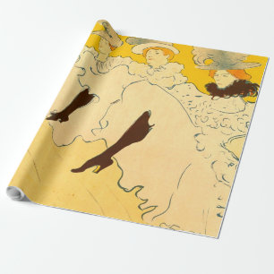 Papel De Regalo Tolouse Lautrec Dancing Chicas Amarillo