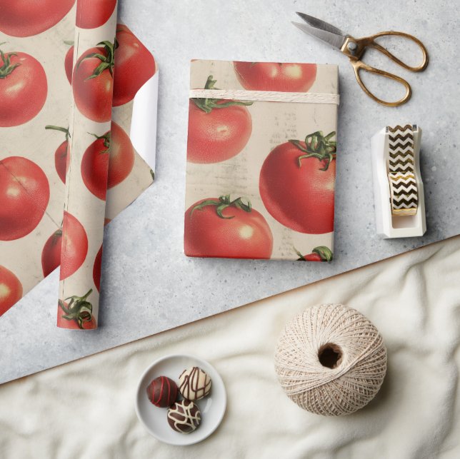 Papel De Regalo Tomate (Artesanía)