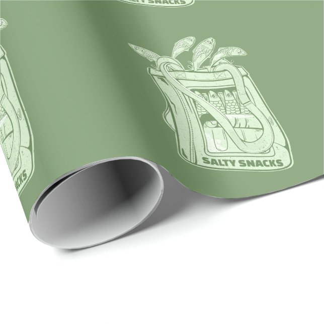 Papel De Regalo Tonelada de tentempié salado de sardinas (Esquina del rollo)