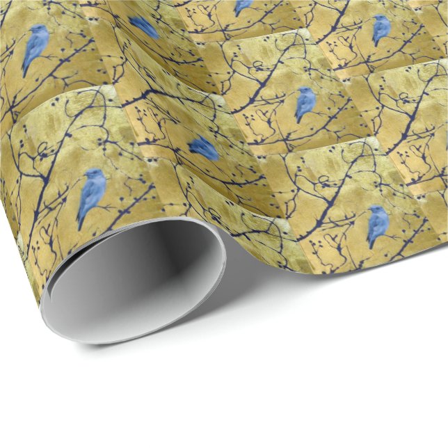 Papel De Regalo Tonkinson - Bluebird gift wrap (Esquina del rollo)