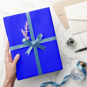 Papel De Regalo Tono de color azul real liso