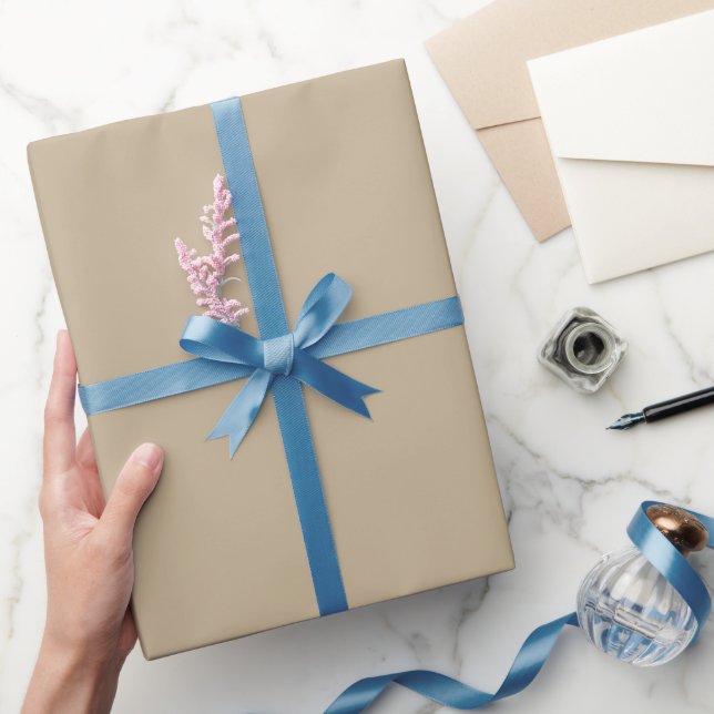 Papel De Regalo Tono de color caqui liso (Regalar)