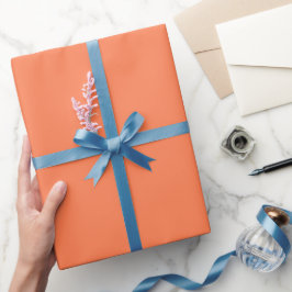Papel De Regalo Tono de color naranja coral liso