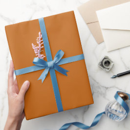 Papel De Regalo Tono de color naranja resplandor de cobre liso