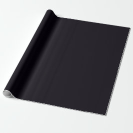 Papel De Regalo Tono de Color Negro Natural Liso