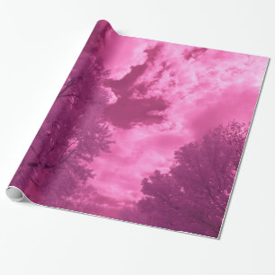 Papel De Regalo Tono rosado nubes infrarrojas
