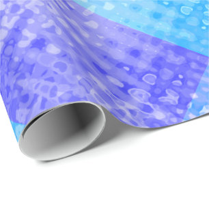 Papel De Regalo Tonos de azul refrescantes y animados con patrón d