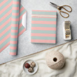 Papel De Regalo Tonos De Color Verde azulado Y De Color Elegante<br><div class="desc">Plantilla personalizado Rastreada Moderna Elegante Guay Pastel Peach Y Tones Verde azulados En Color Stripes Artesanías Y Suministros Fiestas Regalo Suministros De Envoltura / Papel De Envoltura De Regalo Matte.</div>