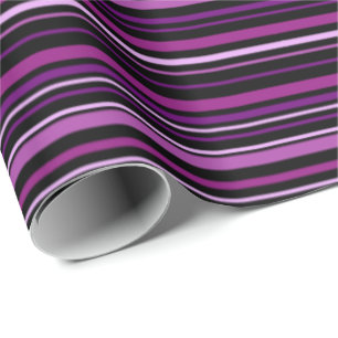 Papel De Regalo Tonos de Púrpura y Rayas Negras