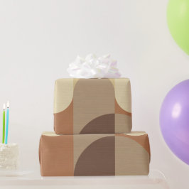 Papel De Regalo Tonos de tierra marrones del patrón Bauhaus de los